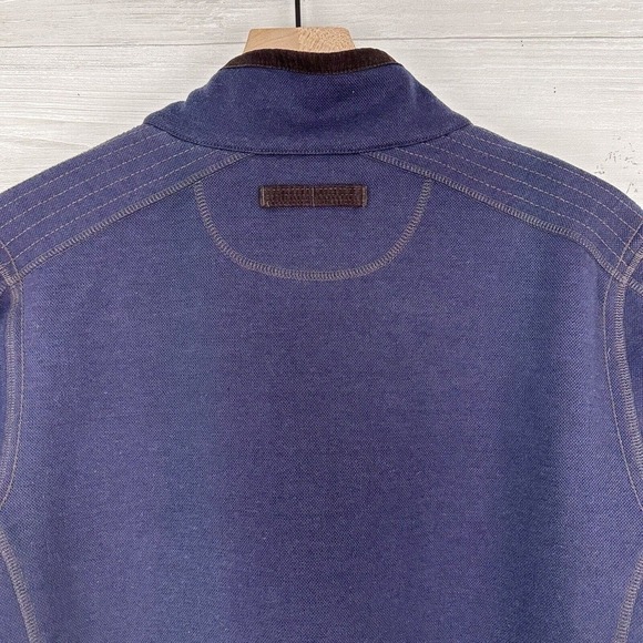 Carbon2Cobalt Sweatshirt Men Medium Navy Blue Pullover Henley Long Sleeves - Picture 6 of 11